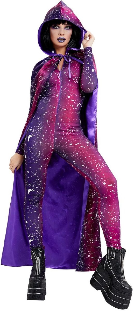 Science Fiction & Space Kostuum | Galactische Cape Eindeloze Sterrenhemel | One Size | Halloween | Verkleedkleding